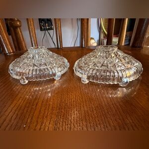 Antique Cut Glass Candle Holders - Perfect‎